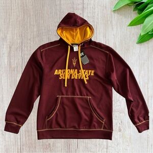 Men's ARIZONA STATE Sun Devils Pullover Hoodie Polyester Red Size Medium